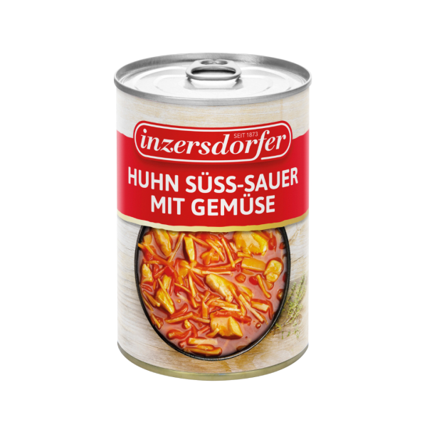 Inzersdorfer Huhn Süss-Sauer mit Gemüse, 400 Gramm Dose